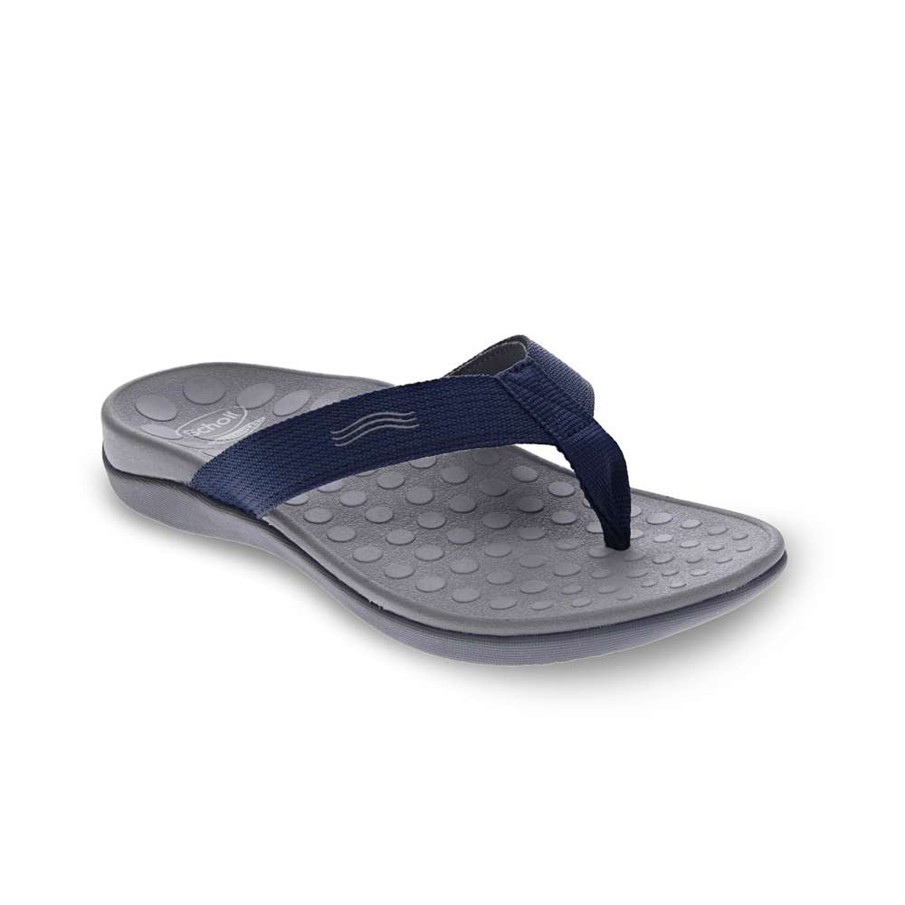 Wave Toe Post Sandal Unisex - Navy