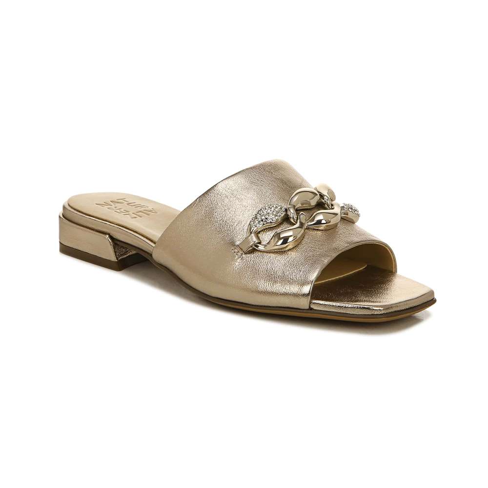 Angie Dress Slide Sandal - Warm Silver