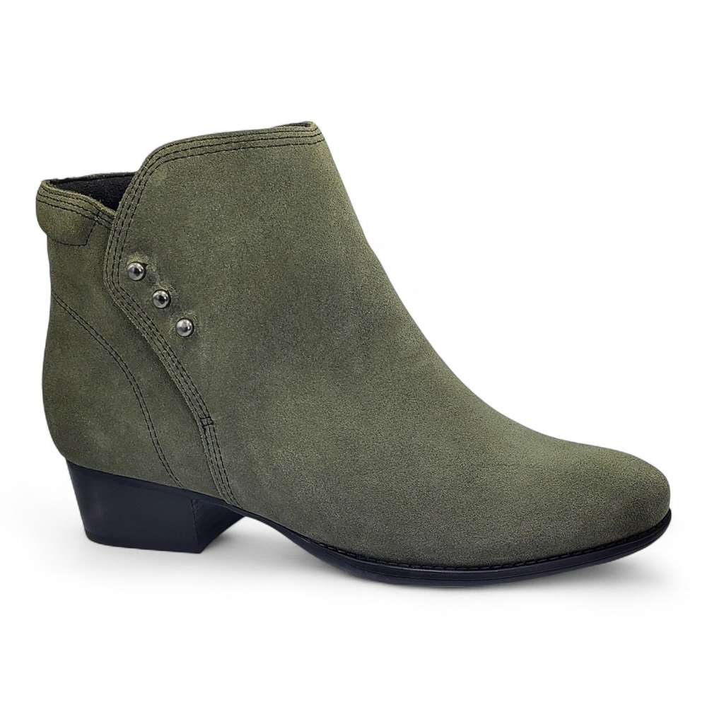 Tiko Ankle Bootie - Moss Suede