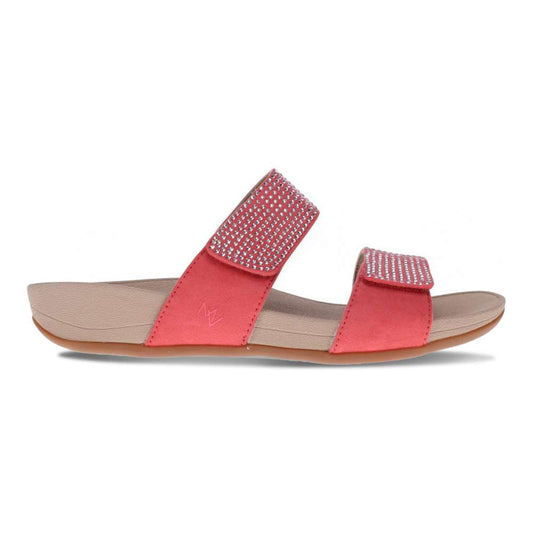 Avoca Slide Sandal - Coral Rhinestone