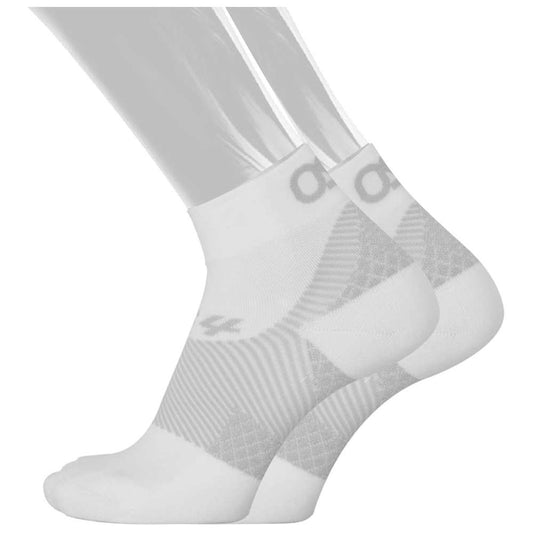 Quarter Crew Plantar Fasciitis Compression Socks (FS4) - White