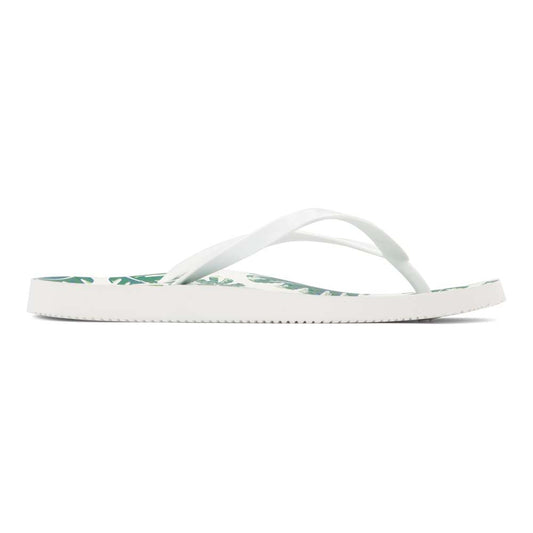 Noosa Print Toe Post Sandal - Palm White