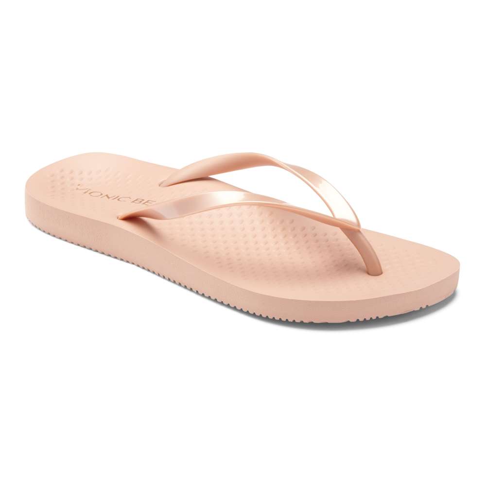 Noosa Solid Toe Post Sandal - Rose Gold