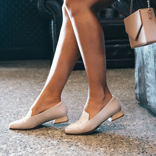 Lifestyle image for Fran Loafer - Light Grey/Winter White Croc