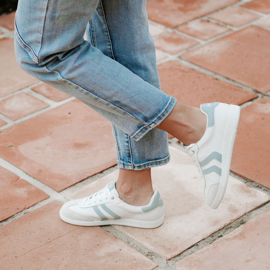 Lifestyle image for Ramona Lace-Up Casual Sneaker - White/Blue