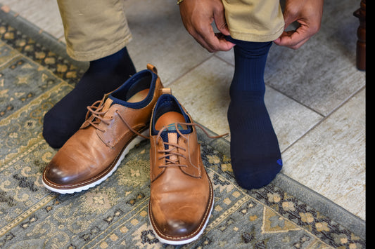 Lifestyle image for Travel Wellness Compression Socks - Black