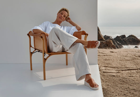 Lifestyle image for Uptown Sunset Wedge - Gold