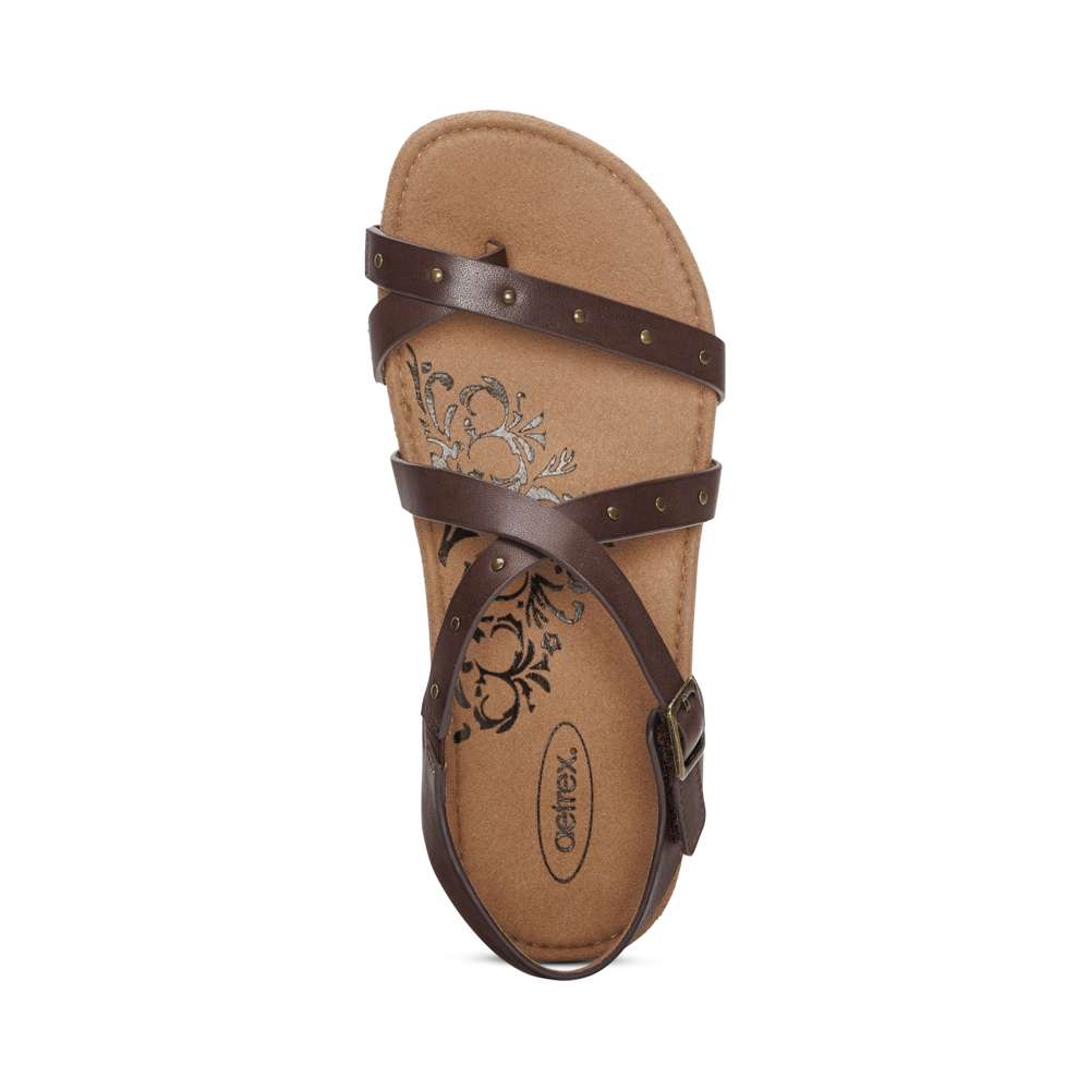 Lauren Strapped Sandal - Coffee