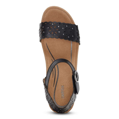 Sydney Espadrille Wedge - Black Cutout