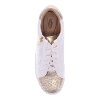 Cleo Casual Sneaker - White/Gold