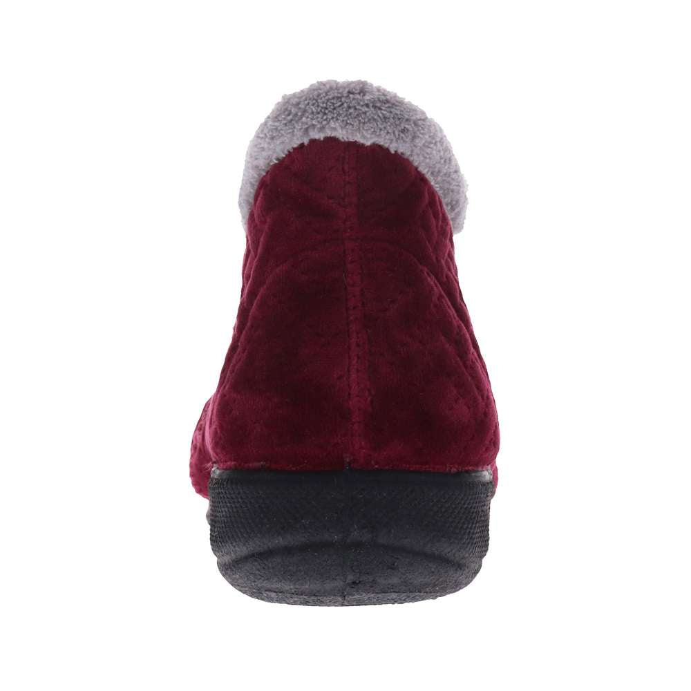 Dahlia Quilt Slipper - Wine