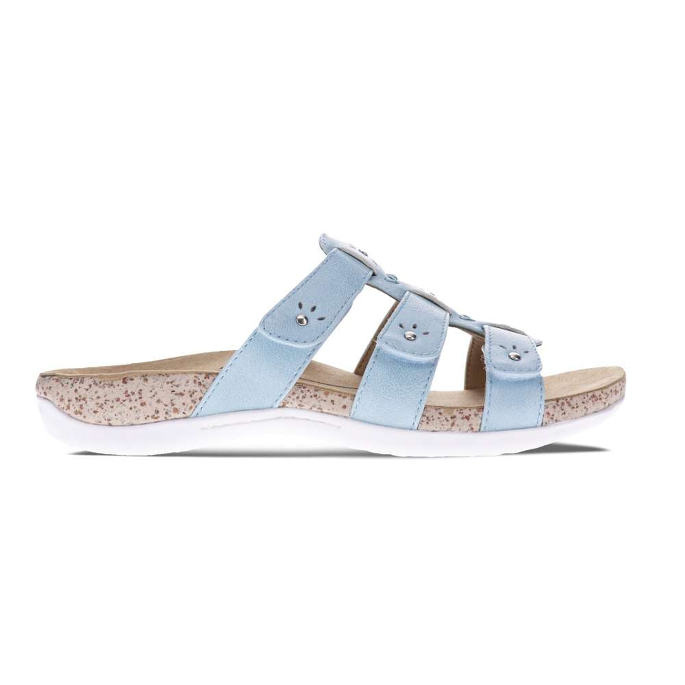 Andrea Slide Sandal - Light Blue