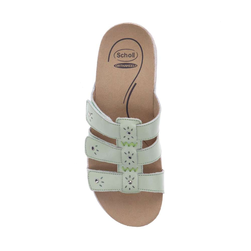 Andrea Slide Sandal - Pale Green