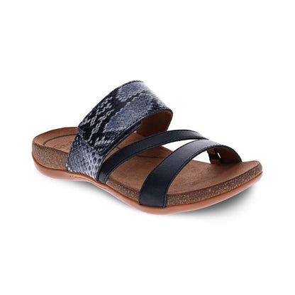 Avery Slide Sandal - Black Snake