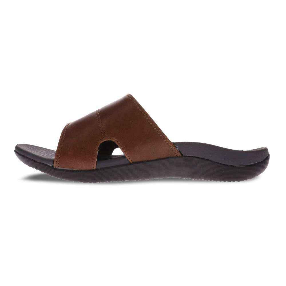 Cable Slide Sandal - Brown