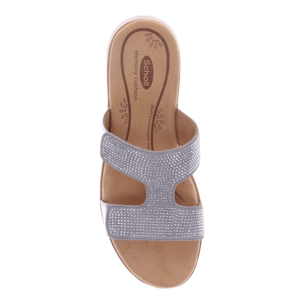 Nola Sandal - Lt Grey/Rhinestone