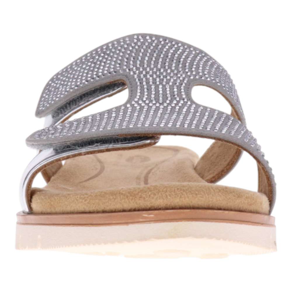 Nola Sandal - Lt Grey/Rhinestone