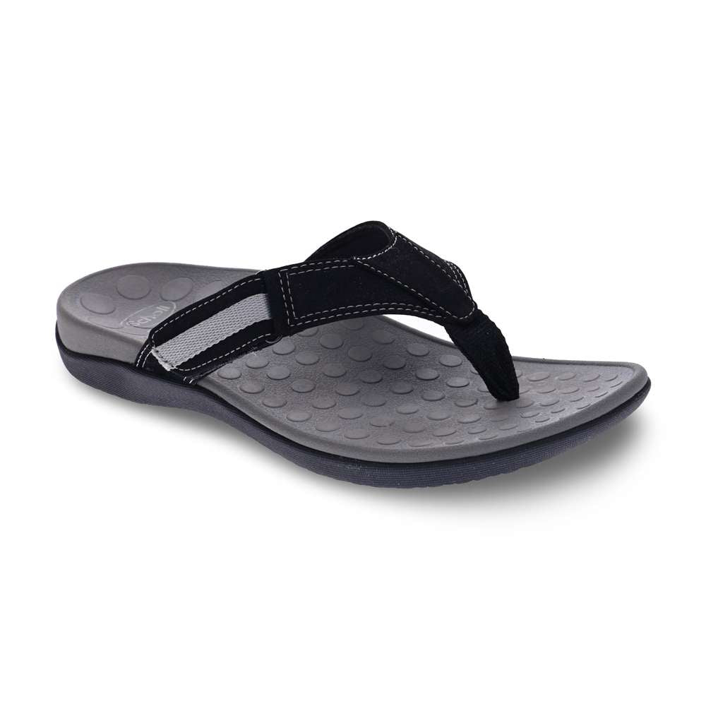 Ryder Toe Post Sandal - Black/Grey
