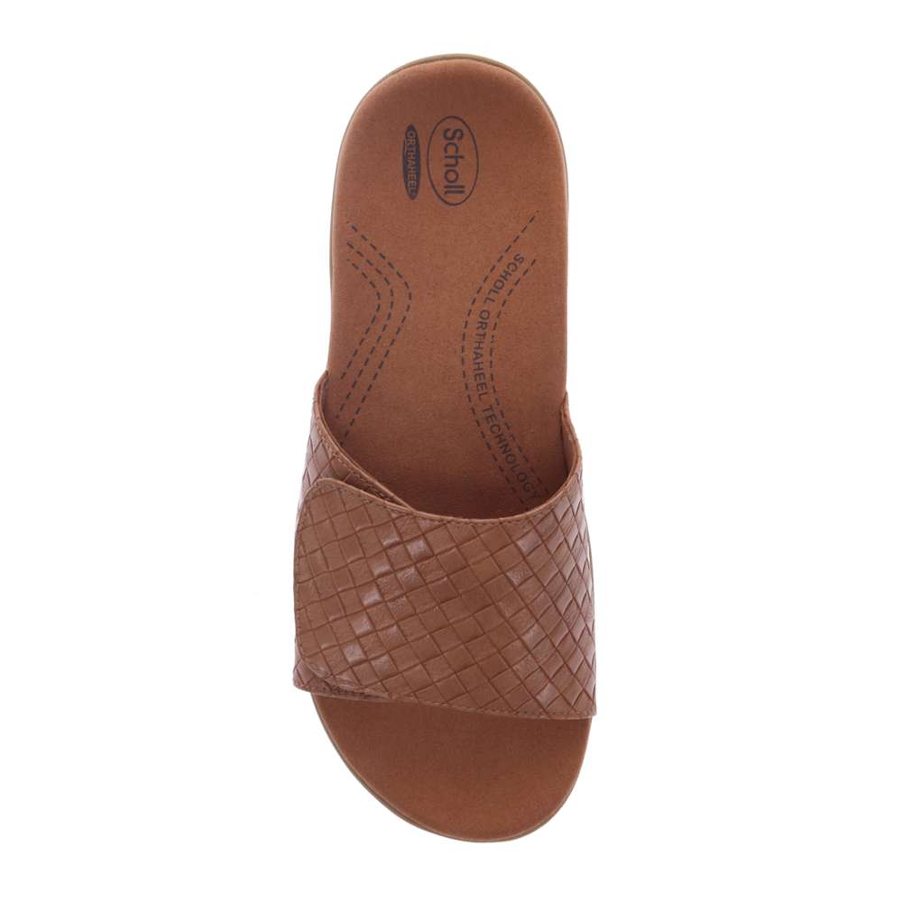 Samos Weave Slide Sandal - Brown