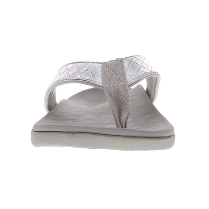 Sonoma Weave Toe Post Sandal - White/Silver Weave