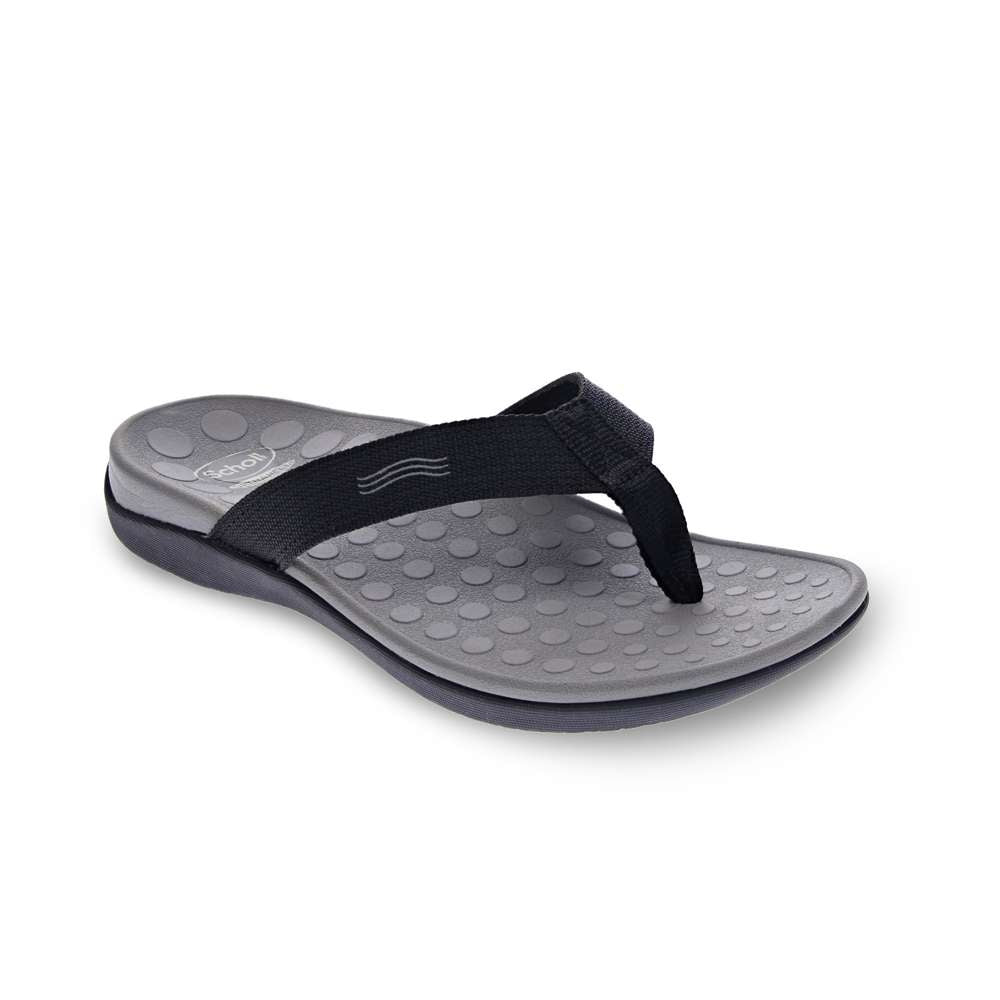 Wave Toe Post Sandal Unisex - Black