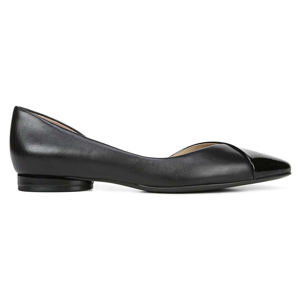Hayden Demi d'Orsay Flat - Black Leather