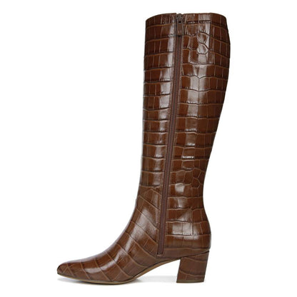 Melanie Tall Boot - Brown Croco