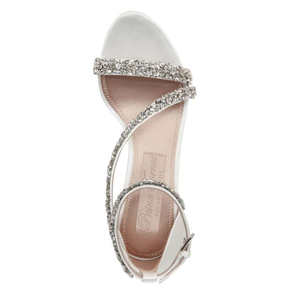Ahava Heeled Sandal - Silk White Satin