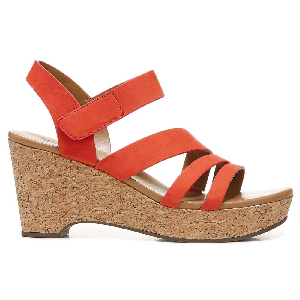 Cynthia Wedge Sandal - Melon Sorbet