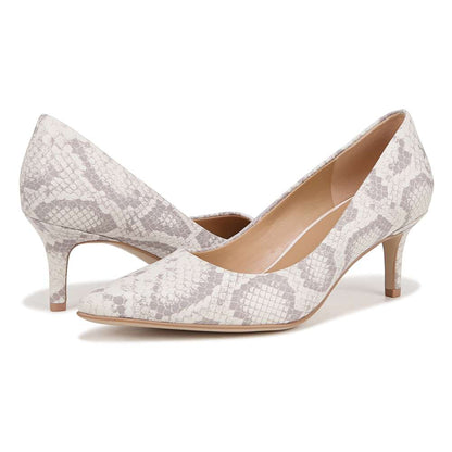 Everly Kitten Heel - White Snake
