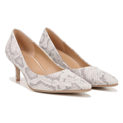 Everly Kitten Heel - White Snake