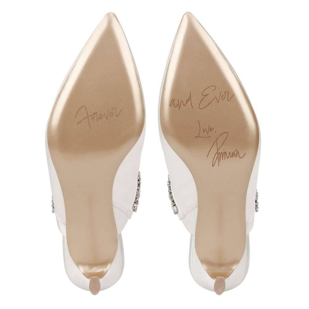 Liefde Pump - Silk White Satin