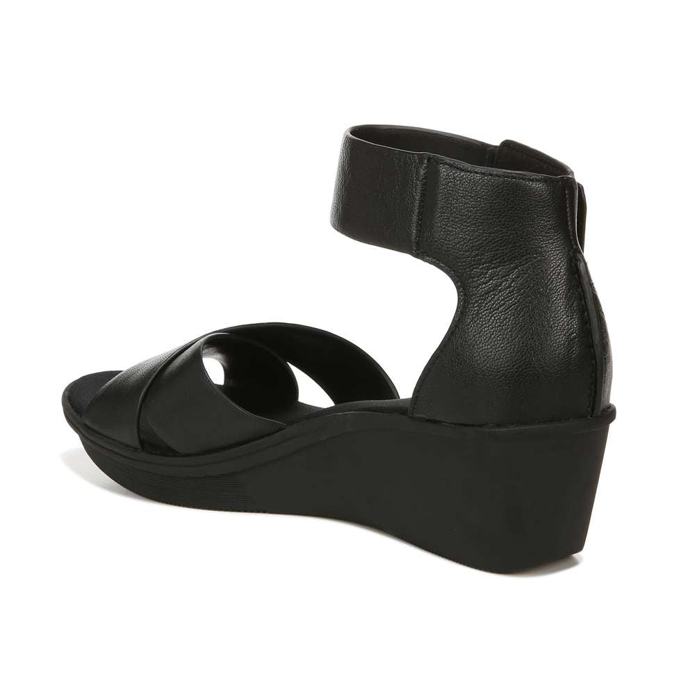 Riviera Wedge Sandal - Black