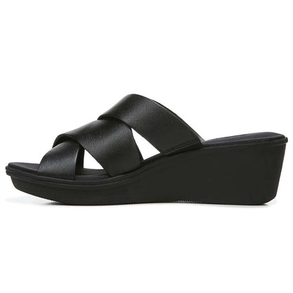 Rowena Wedge Sandal - Black