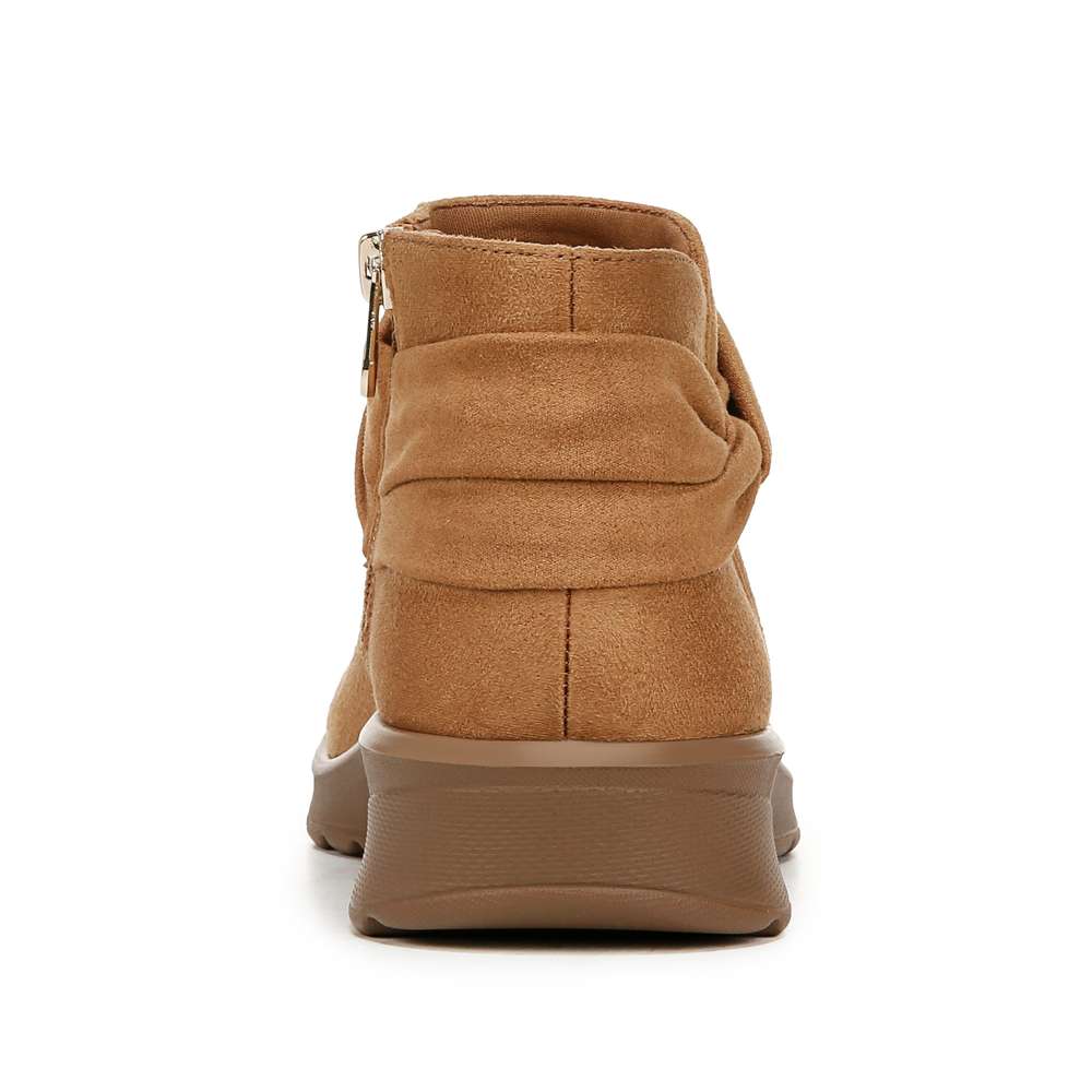 Gemma Ankle Bootie - Whiskey Tan Microfiber