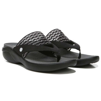 Cabana Flip-Flop Sandal - Black Fabric
