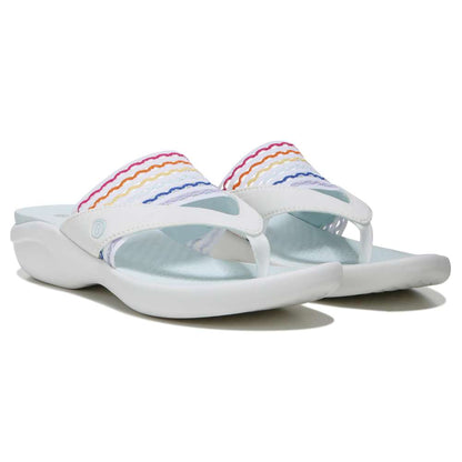 Cabana Flip-Flop Sandal - White Rainbow