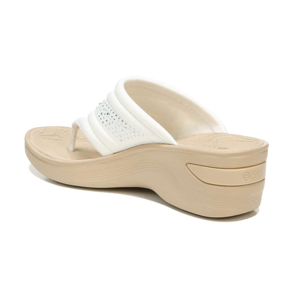 Dazzle Me Wedge Sandal - White