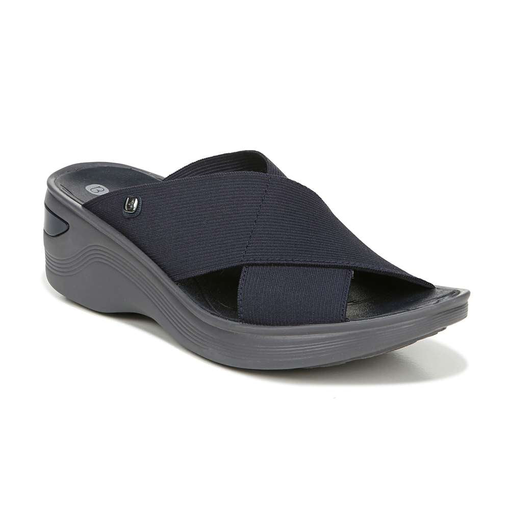 Desire Slide Sandal - Navy/Grey