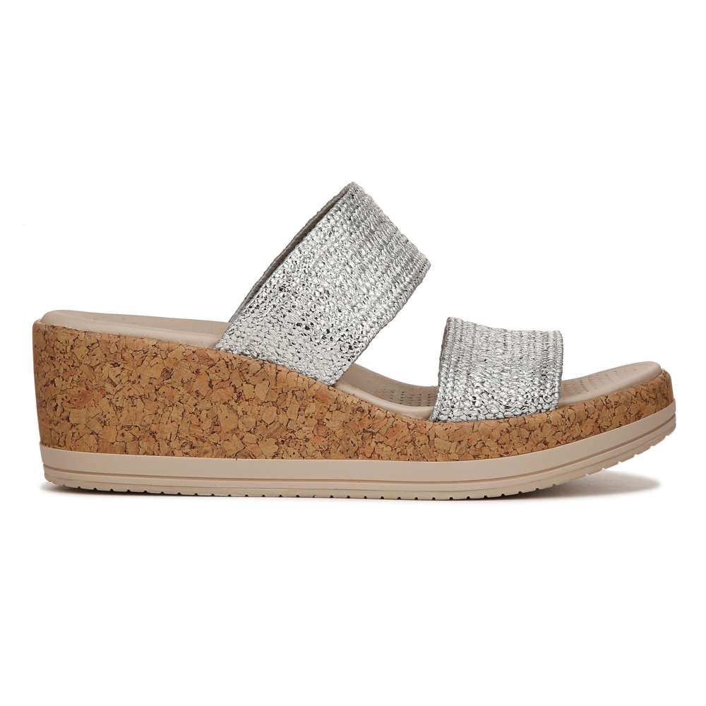 Resort Wedge - Silver Stretch