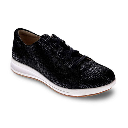 Athens Lace-Up Sneaker - Black Lizard