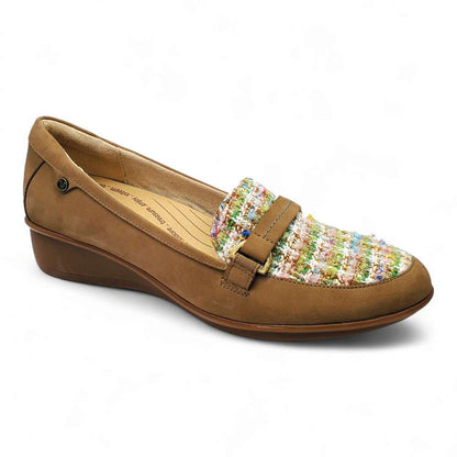 Montmartre Wedge Loafer - Toffee Nubuck