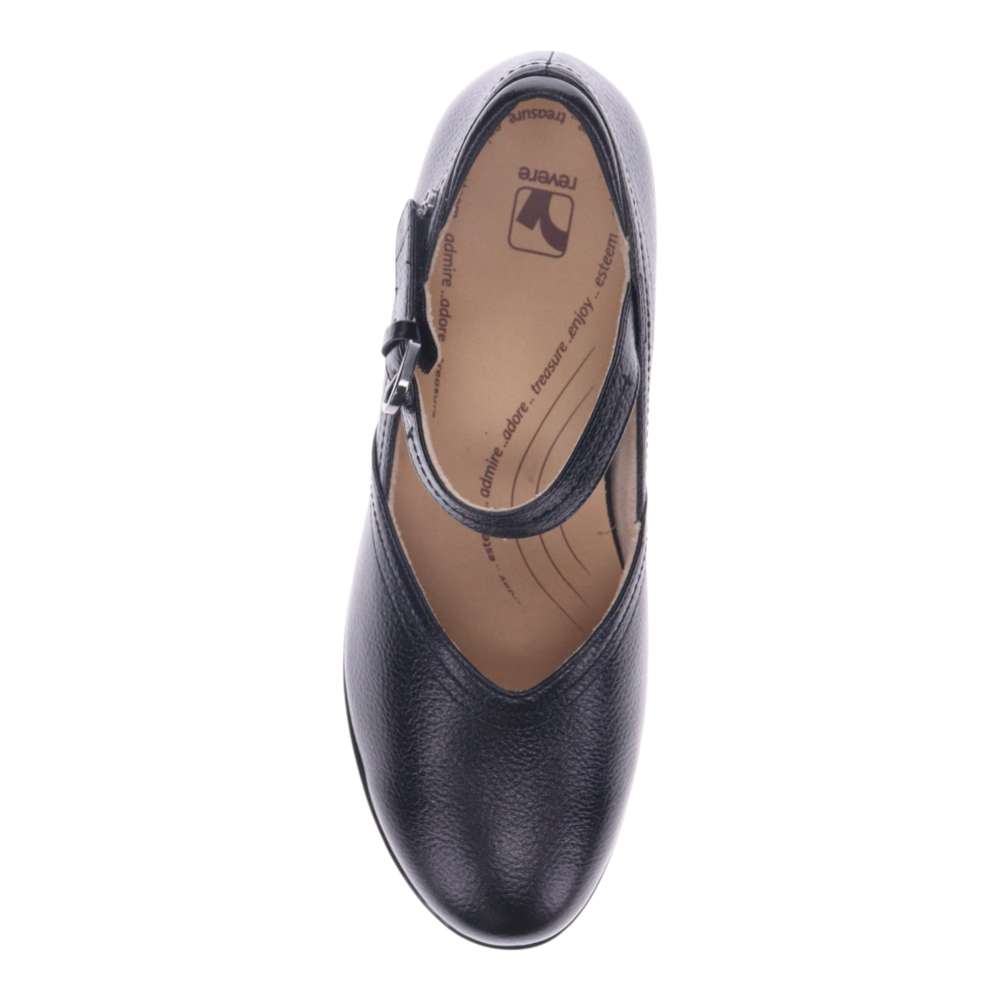 Narita Mary Jane Flats - Black Pebble