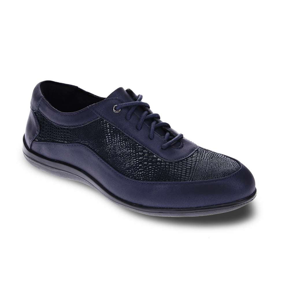 Rome Lace-Up - Navy Lizard