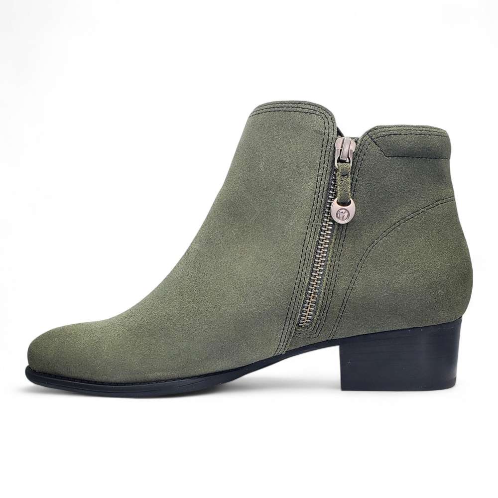 Tiko Ankle Bootie - Moss Suede