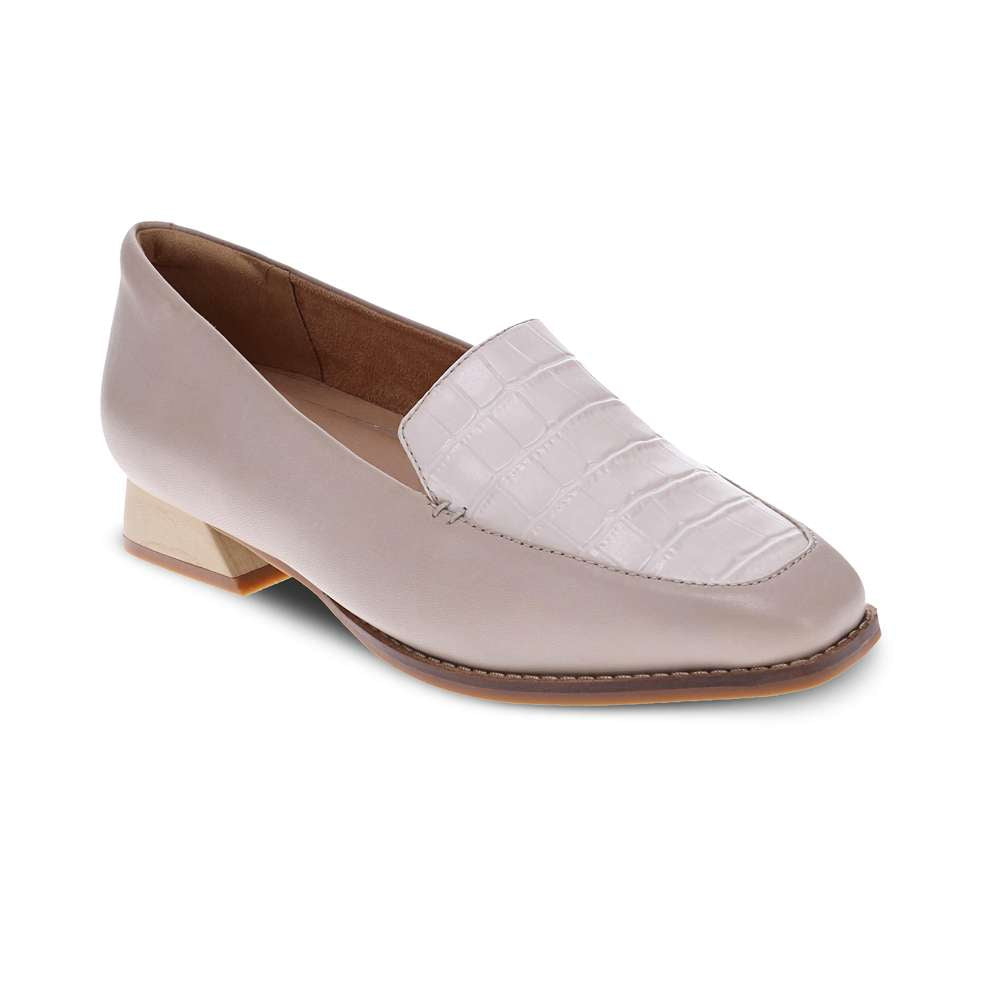 Fran Loafer - Light Grey/Winter White Croc