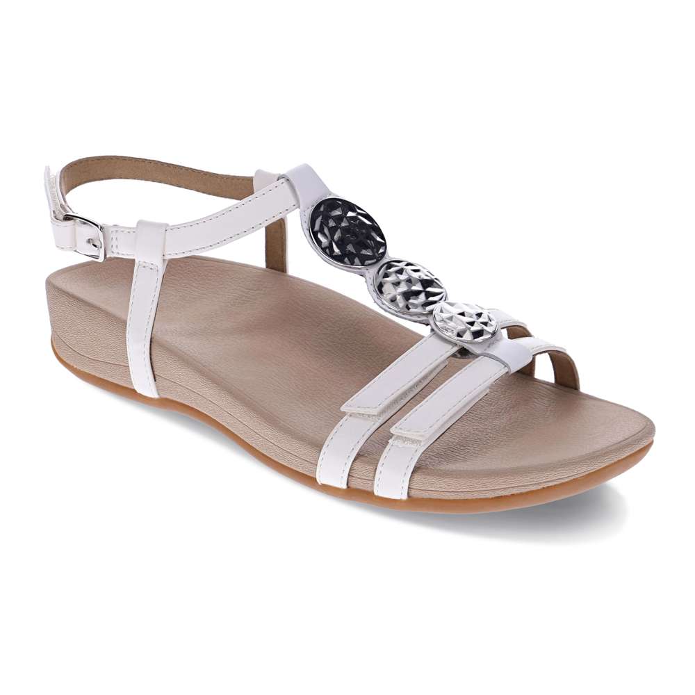 Ayla Adjustable Sandal - White