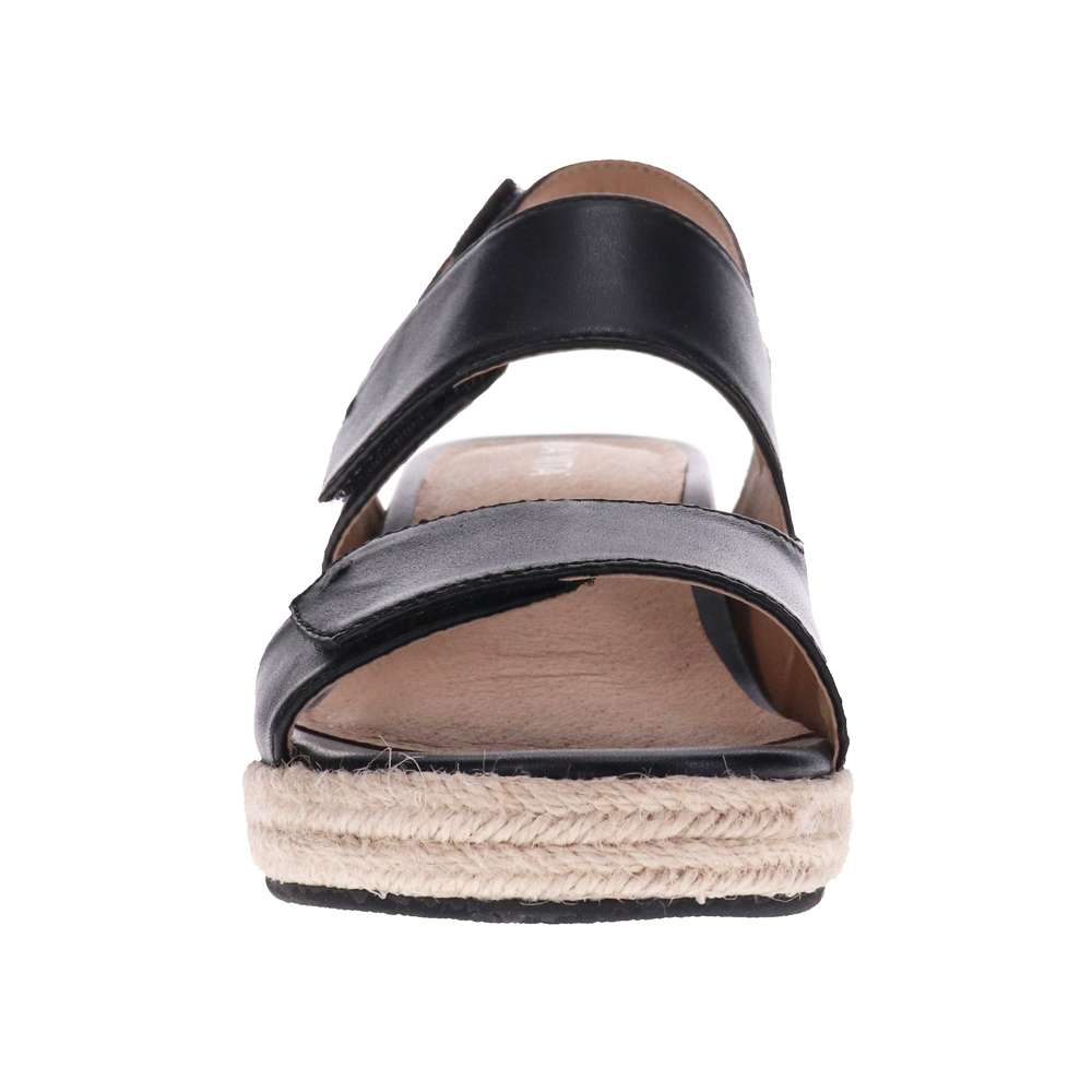 Deanne Wedge Sandal - Black