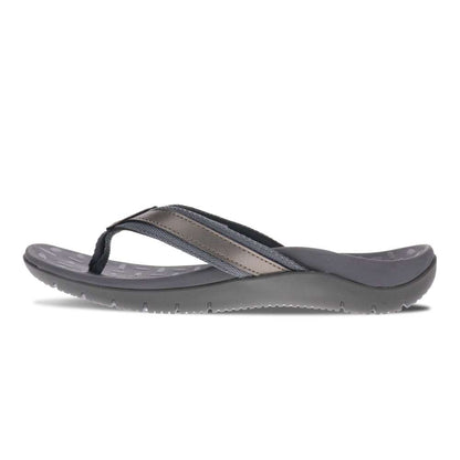 Focus Women's Toe Post Sandal - Pewter Metallic