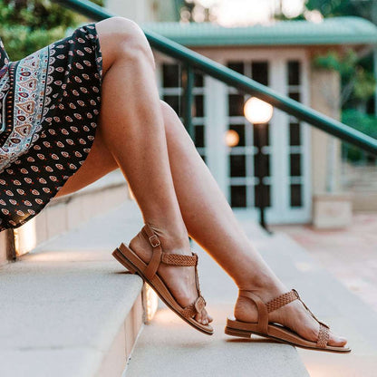 Olympia Adjustable Sandal - Pebble